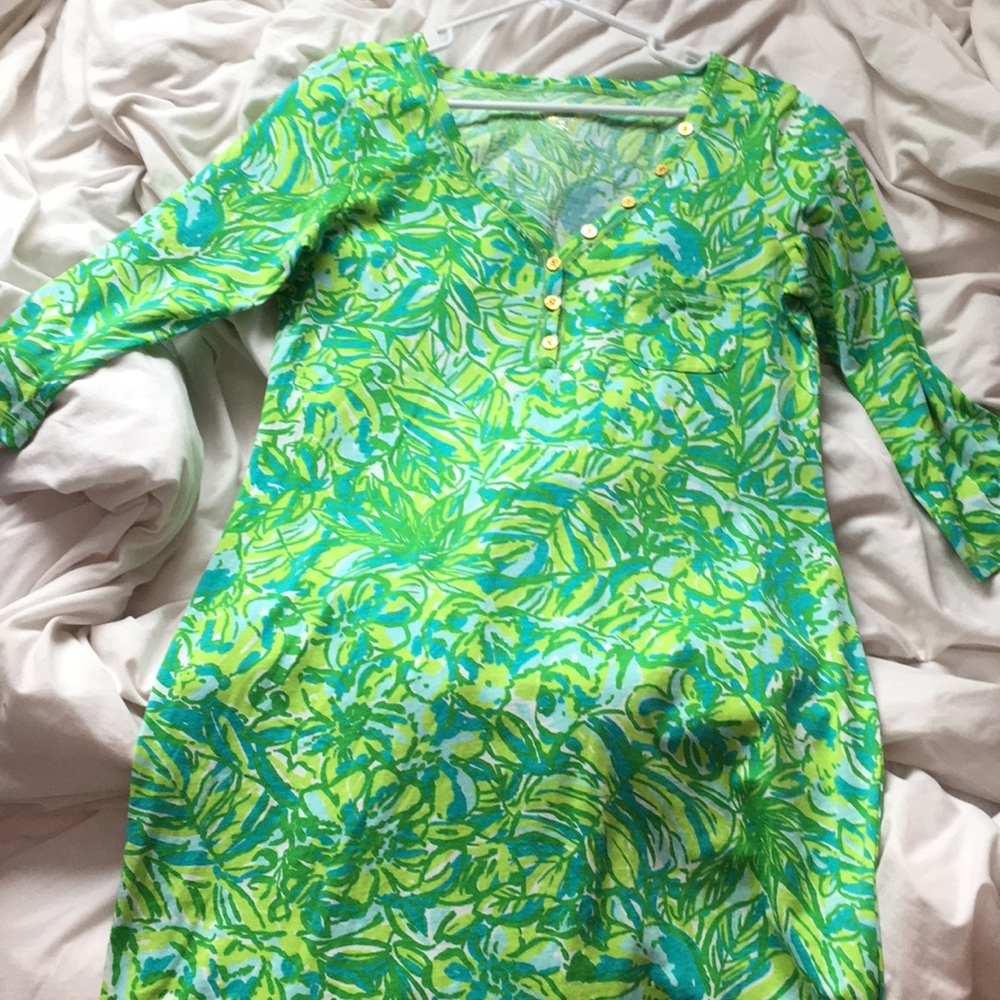 Lilly Pulitzer Palmetto V-Neck T-Shirt Dress